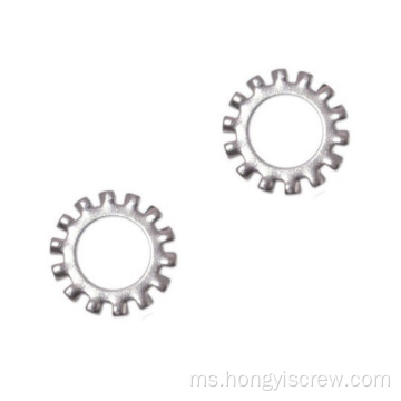 DIN6797A Gelombang Bukan Slip Serrated Luaran Luaran Spring Washer